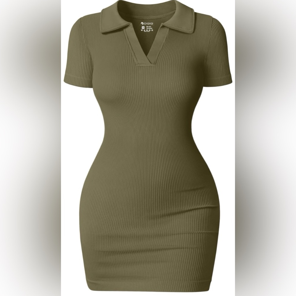 Ribbed Polo Dress